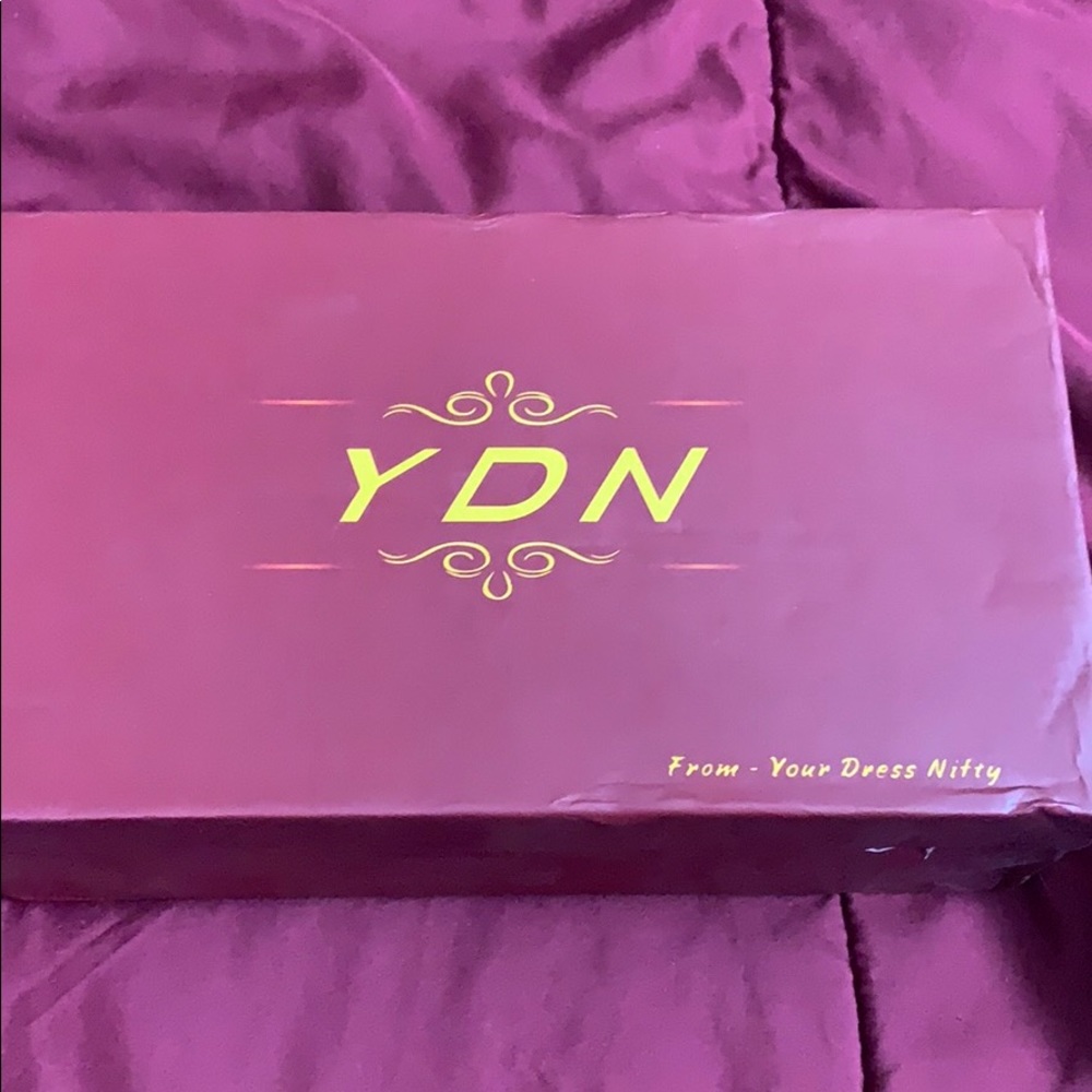 Black high heel shoes